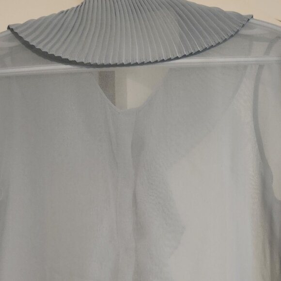 Frilly Blue Blouse - Picture 7 of 9